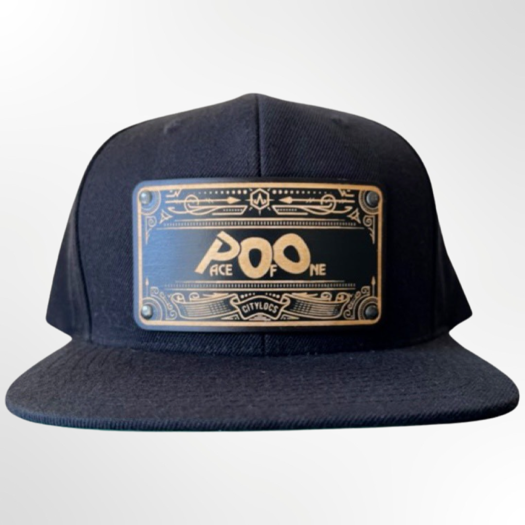 Black Pace Of One SnapBack Wooden Face - Pace-Of-One