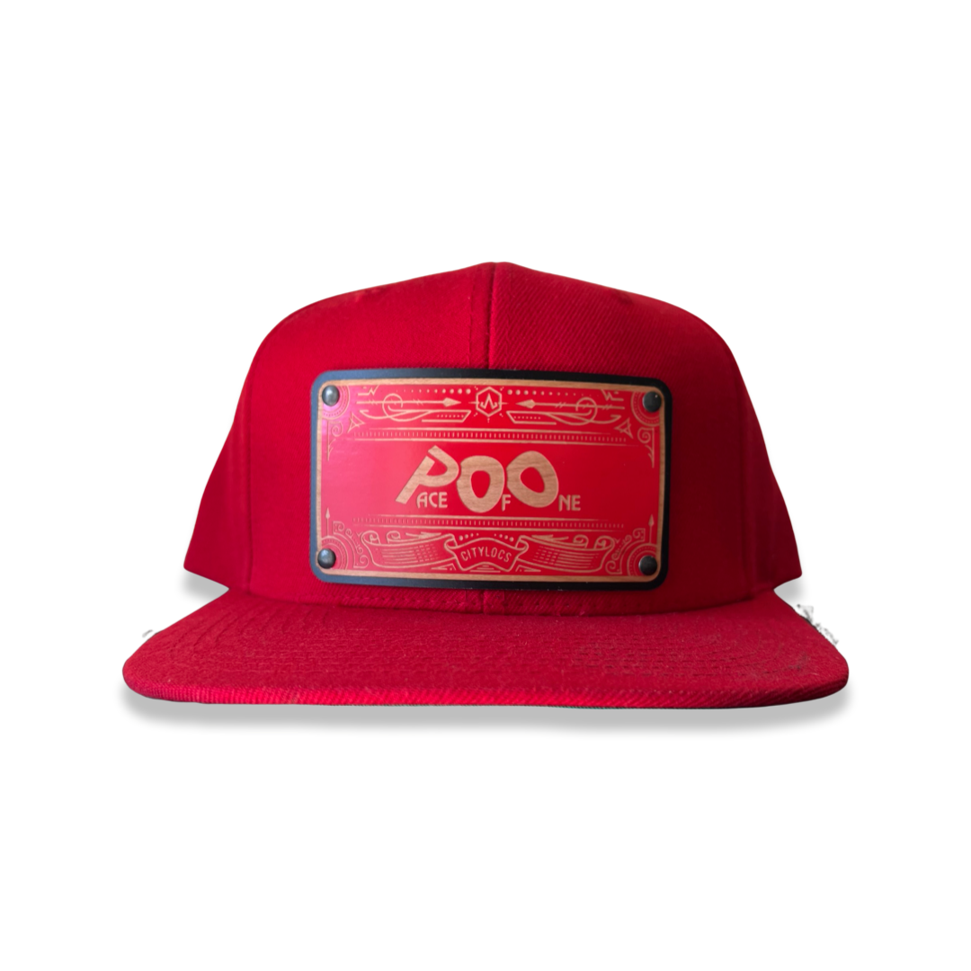 Red Pace Of One SnapBack Wooden Face - Pace-Of-One