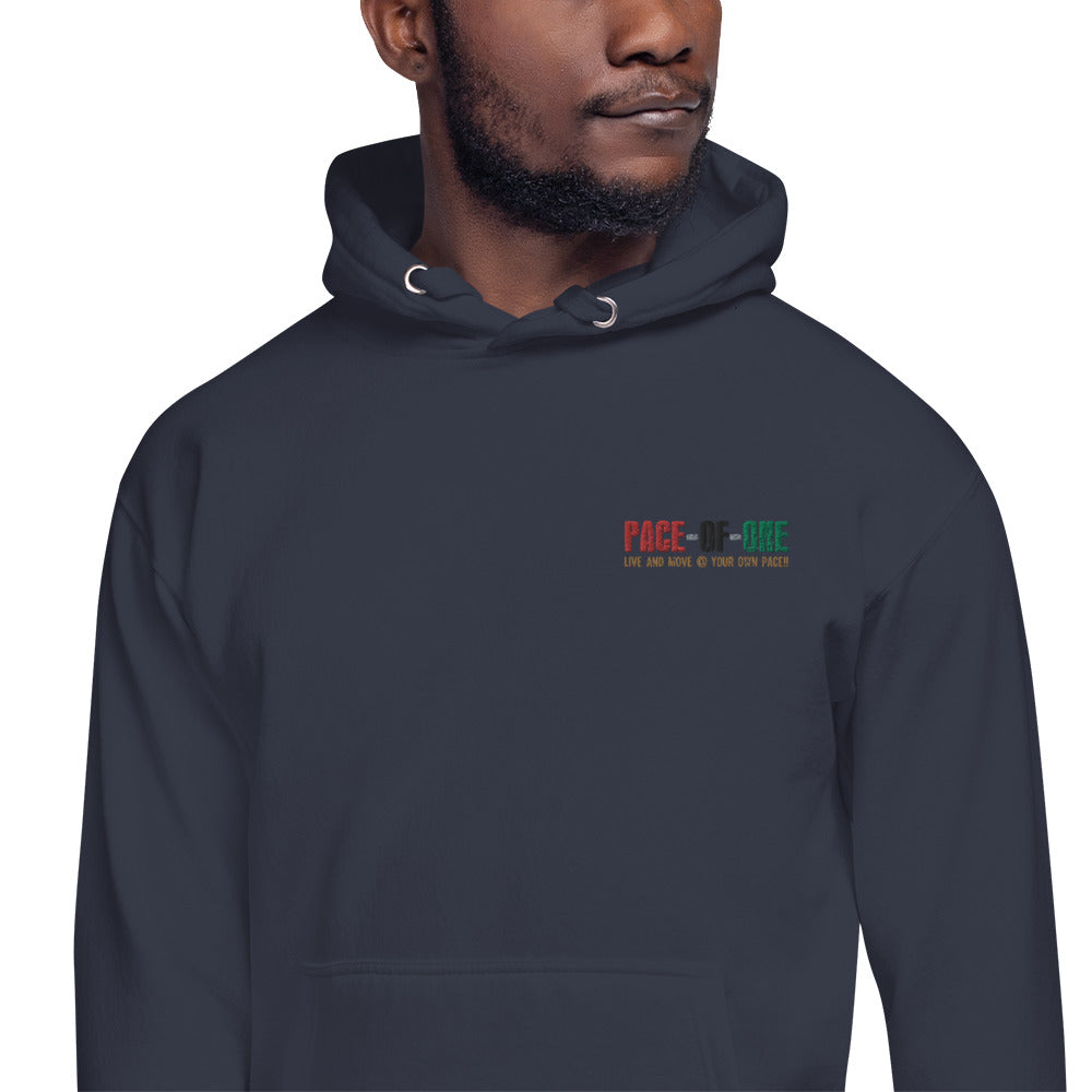 Embroidery Pace-Of-One Unisex Hoodie - Pace-Of-One