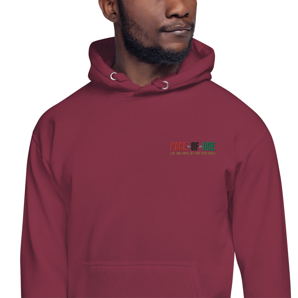 Embroidery Pace-Of-One Unisex Hoodie - Pace-Of-One