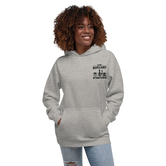 Embroidery Resilient Black Board Unisex Hoodie - Pace-Of-One
