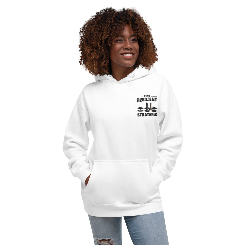 Embroidery Resilient Black Board Unisex Hoodie - Pace-Of-One