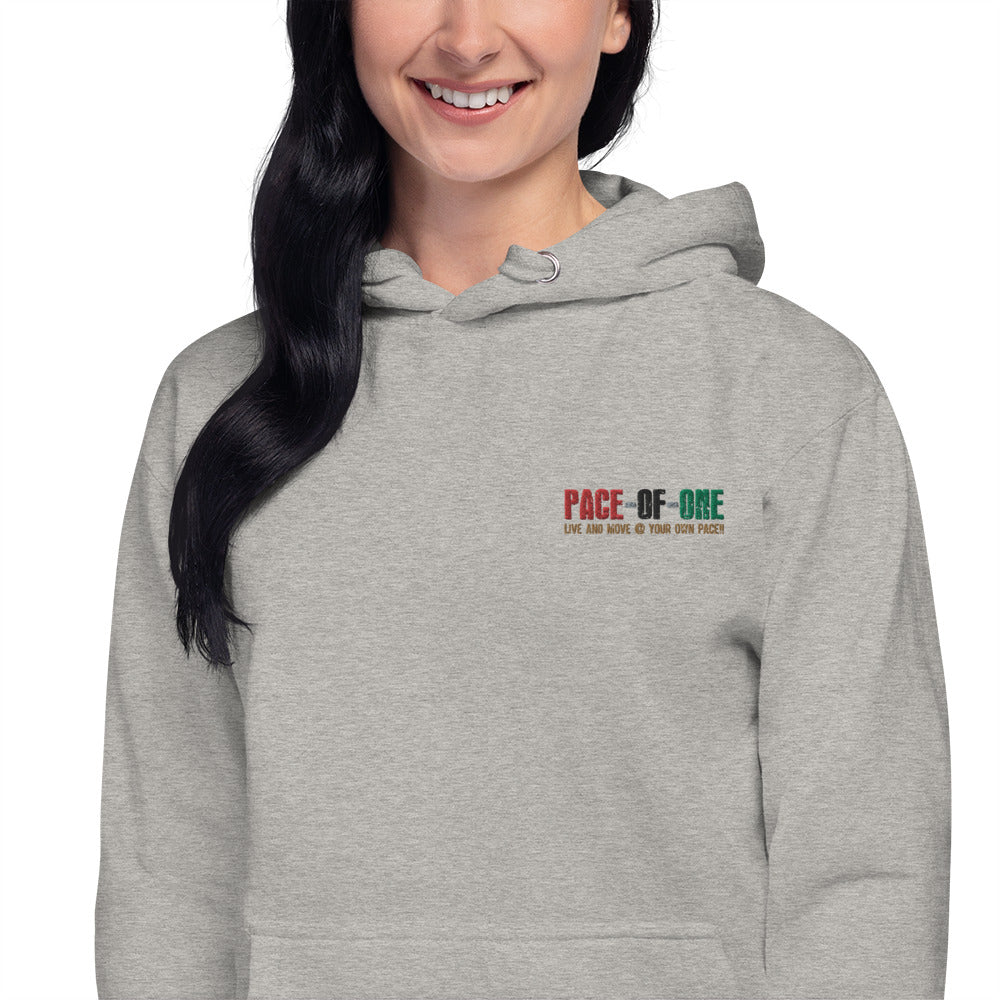 Embroidery Pace-Of-One Unisex Hoodie - Pace-Of-One