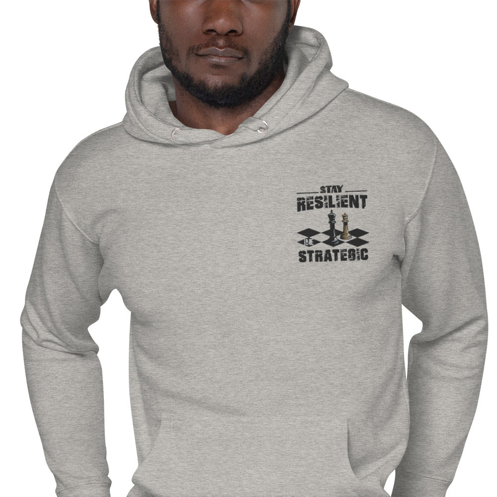 Embroidery Resilient Black Board Unisex Hoodie - Pace-Of-One