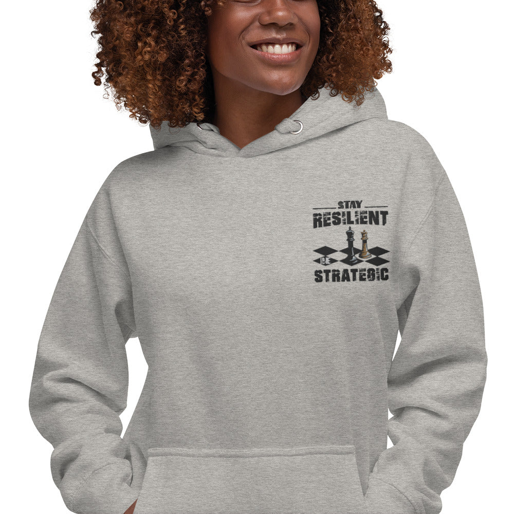 Embroidery Resilient Black Board Unisex Hoodie - Pace-Of-One
