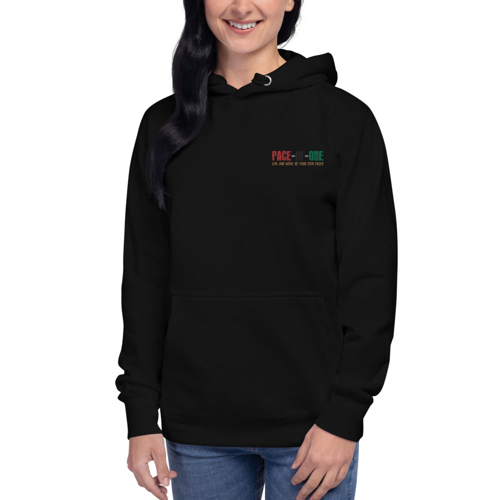 Embroidery Pace-Of-One Unisex Hoodie - Pace-Of-One