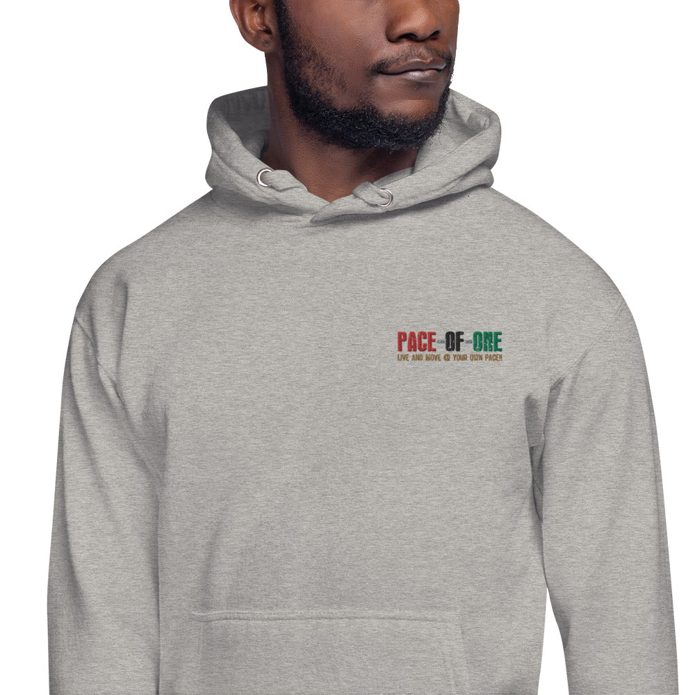 Embroidery Pace-Of-One Unisex Hoodie - Pace-Of-One
