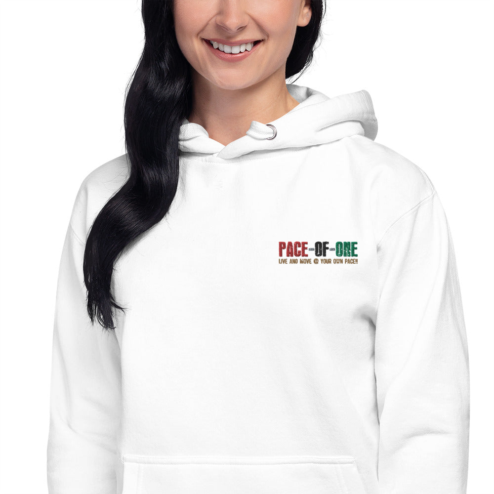 Embroidery Pace-Of-One Unisex Hoodie - Pace-Of-One