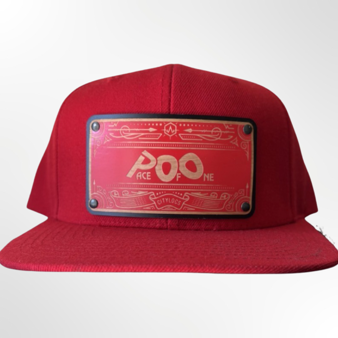 Red Pace Of One SnapBack Wooden Face - Pace-Of-One