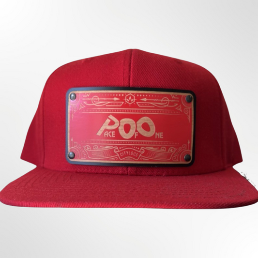 Red Pace Of One SnapBack Wooden Face - Pace-Of-One