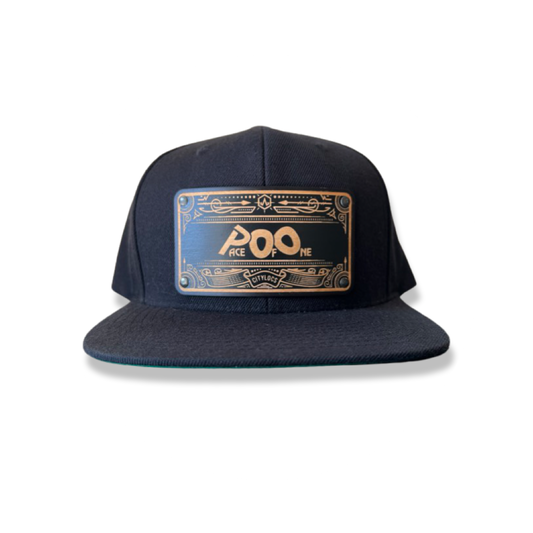 Black Pace Of One SnapBack Wooden Face - Pace-Of-One