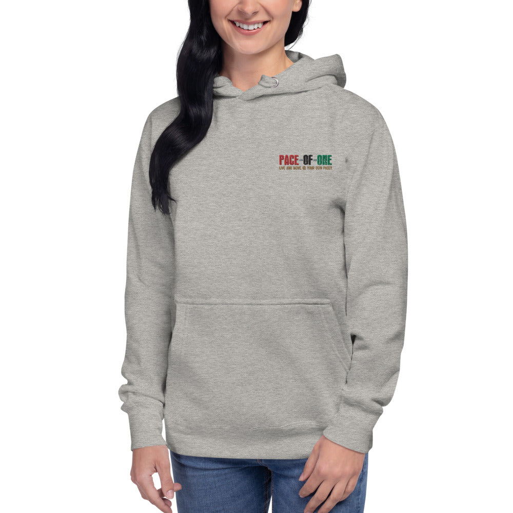 Embroidery Pace-Of-One Unisex Hoodie - Pace-Of-One