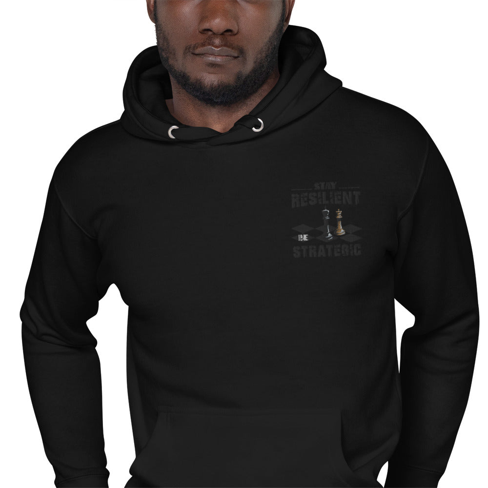 Embroidery Resilient Black Board Unisex Hoodie - Pace-Of-One